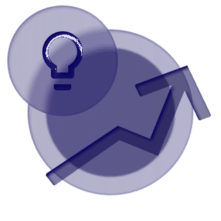 Icon of an upward trend representing engine activation